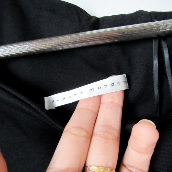 SUSANA MONACO Black Bodycon Asymmetrical Mini Dress Revolve Size-Small - Picture 3 of 10